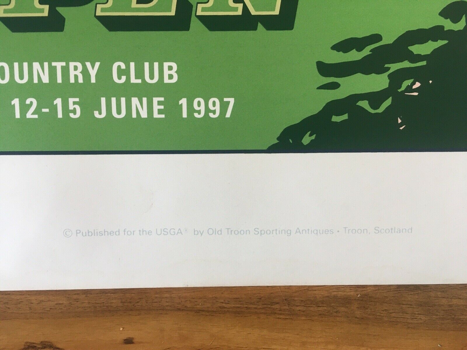2 Huge 3.5' Framed Kenneth Reed Prints 1997 Us Open & 1996 Loch Lomond Golf Club photo vinterior