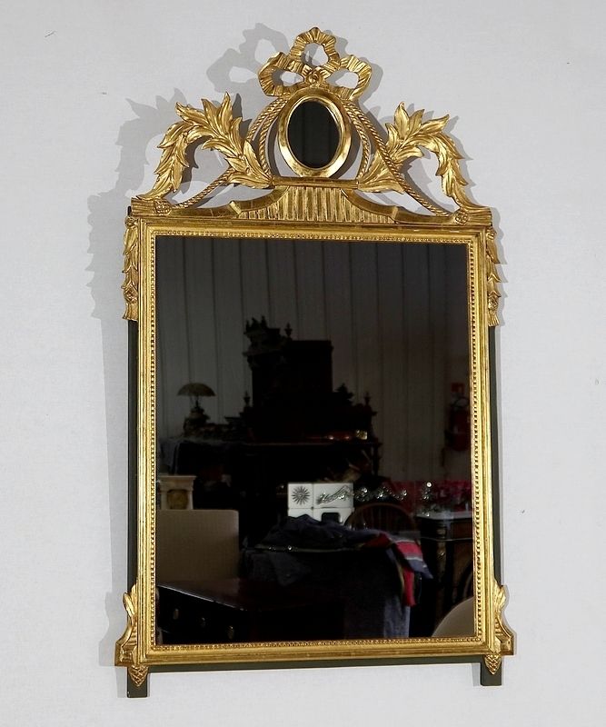 Golden Wood Mirror, Louis XVI Style, Early 20th Century