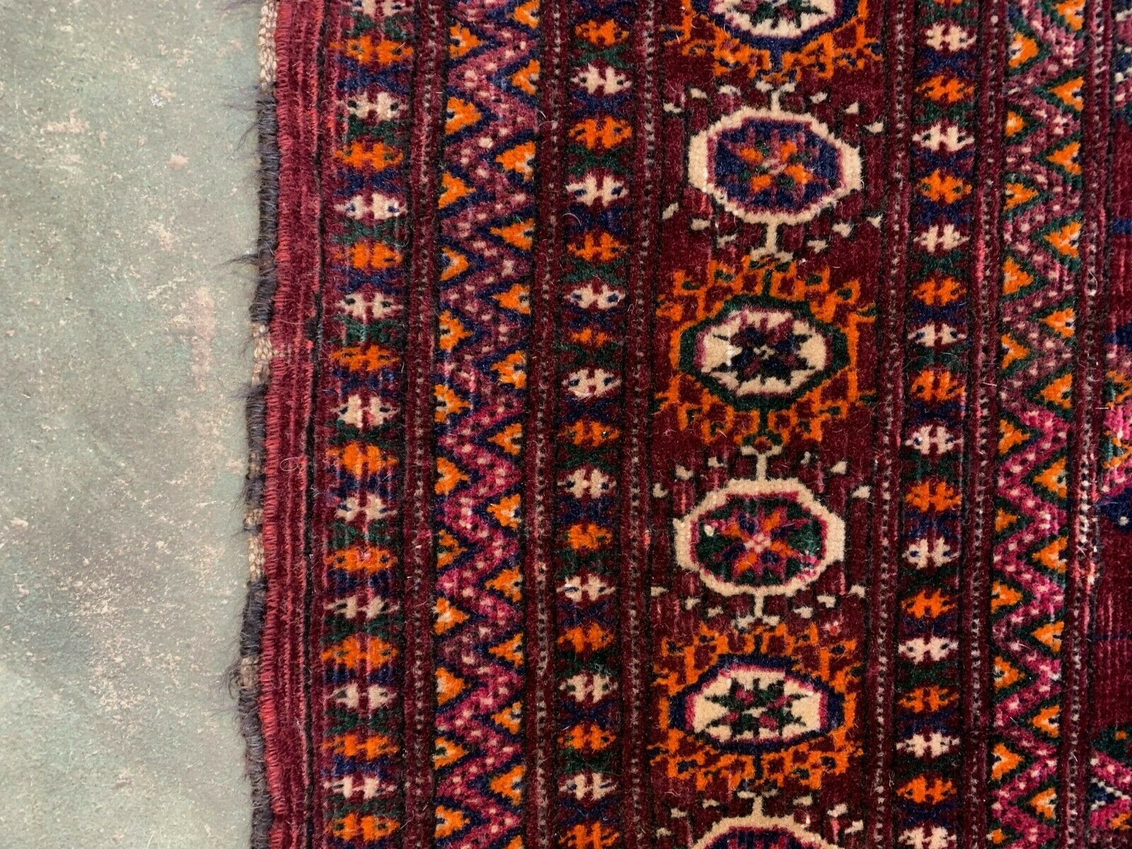 Antique Turkmen Tekke Rug, 144x97 Cm Turkoman Bokhara Red Black Beige photo 575.0