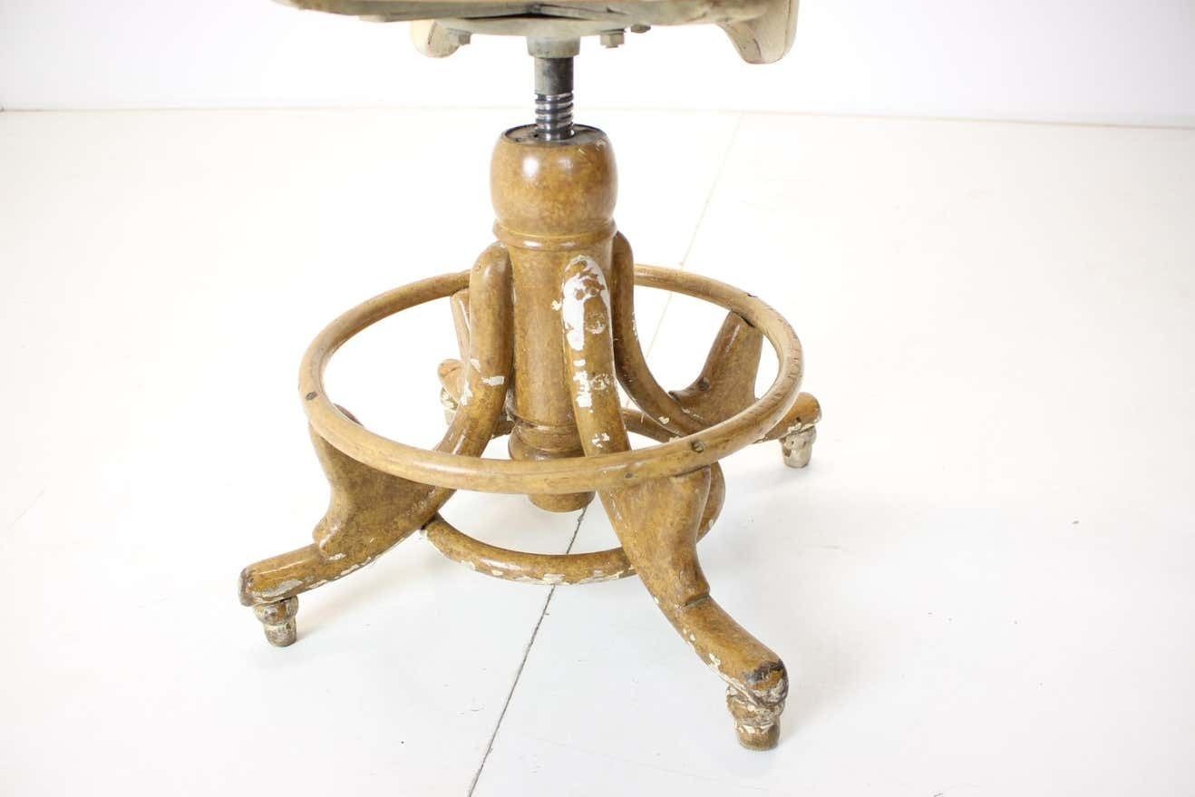 photo for sale Wooden Height Adjustable Chair,Czechoslovakia, 1920s