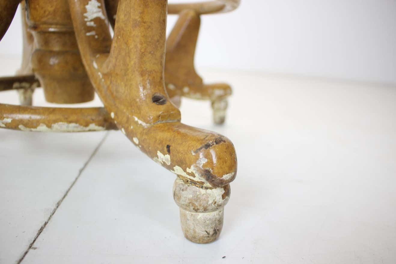 photo vinterior Wooden Height Adjustable Chair,Czechoslovakia, 1920s