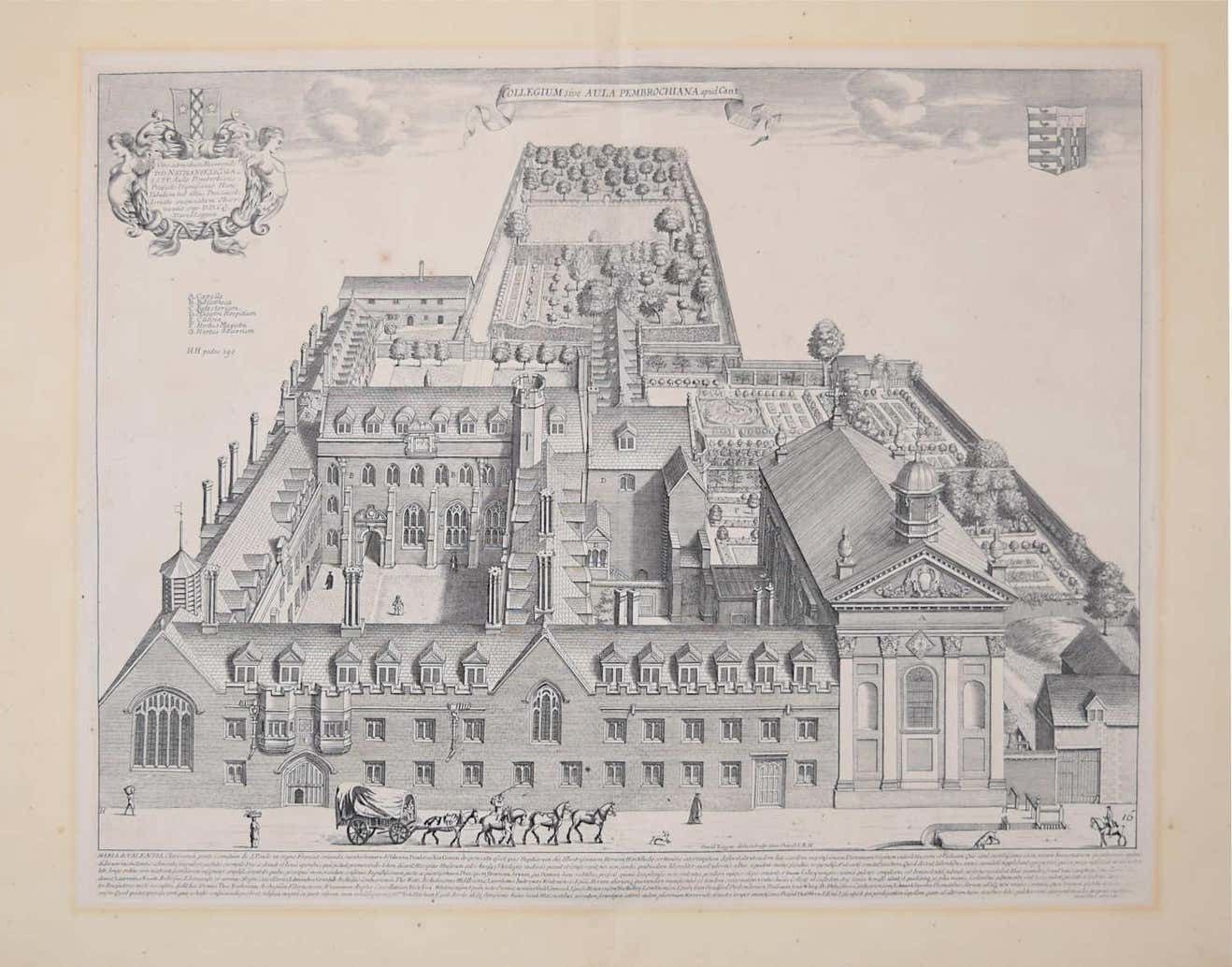 David Loggan David Loggan: Pembroke College, Cambridge Engraving 1690