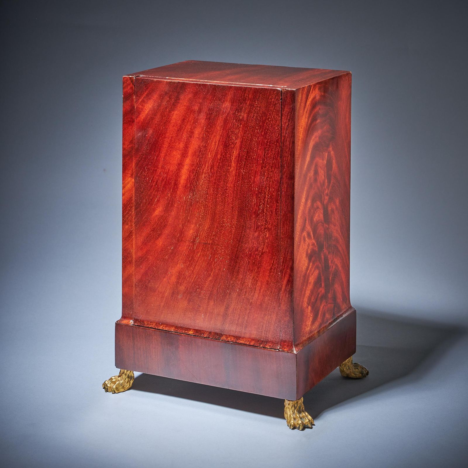 19th Century Flame Mahogany Mantel Clock By Breguet Raised By Lion Poor Feet photo Home Decor
