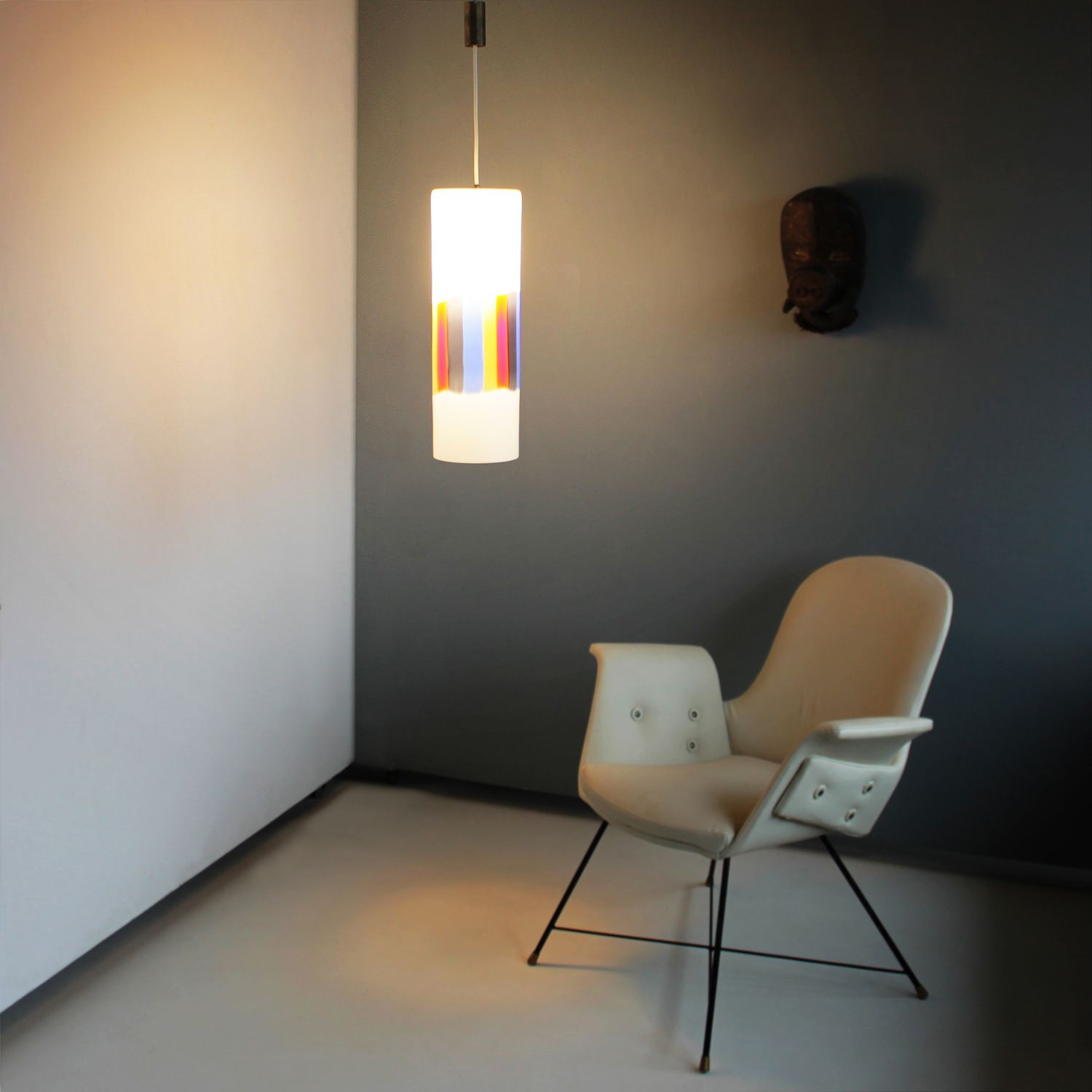 photo vintage Art Glass Pendant L59 Van Alessandro Pianon Voor Vistosi