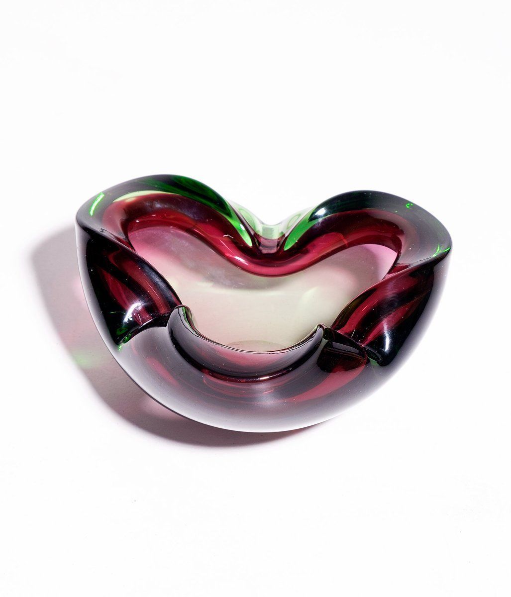 Italian Sommerso Bowl In Murano Glass By Flavio Poli For Seguso, Italy photo Home Decor