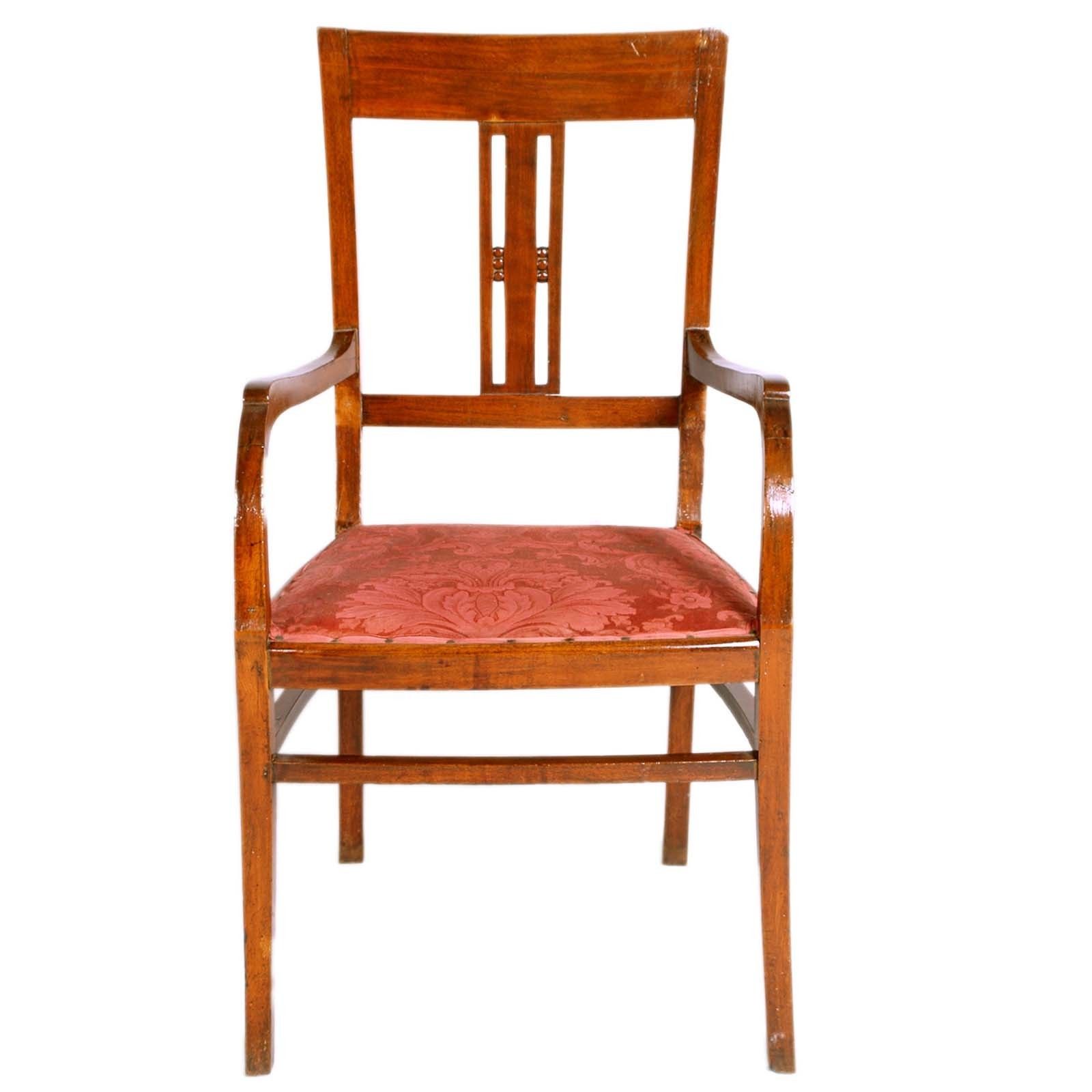 Austrian All Original Josef Hoffmann Wiener Werkstätte Armchairs, Wood Of Walnut