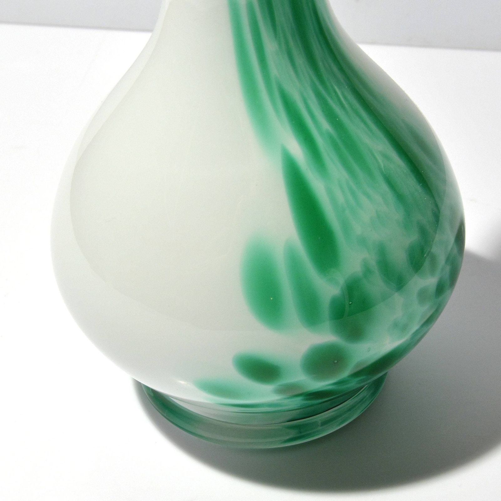 1970s Modern Glass, Vase, Designed By C. Moretti, Empoli Opaline Florence, Italy photo vinterior