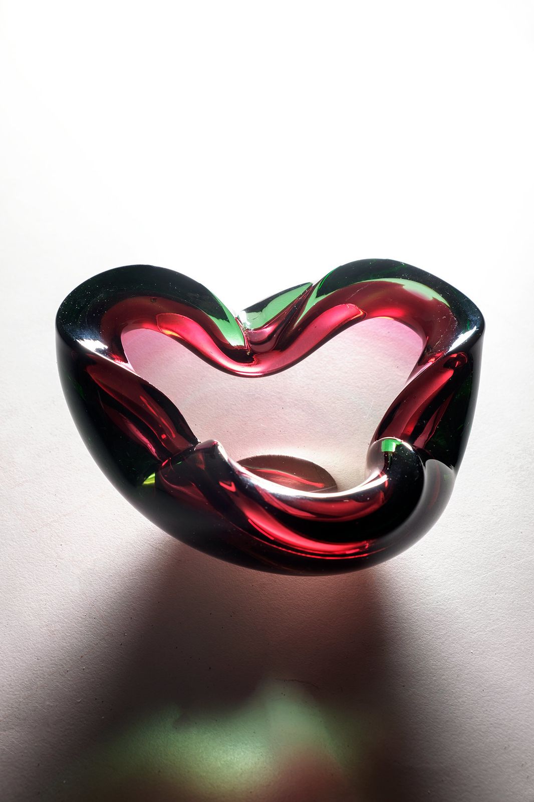 Italian Sommerso Bowl In Murano Glass By Flavio Poli For Seguso, Italy