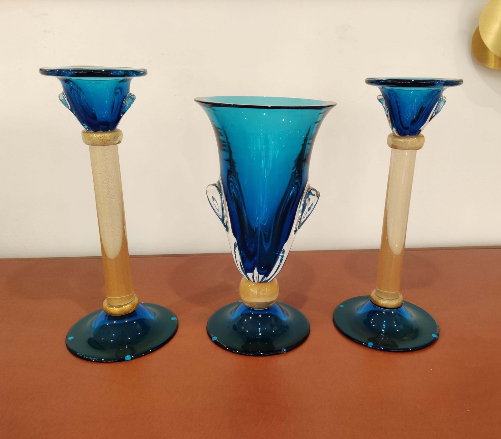 Alberto Donà Set Of 3 Pièces '2 Candlesticks And 1 Vase' photo furniture