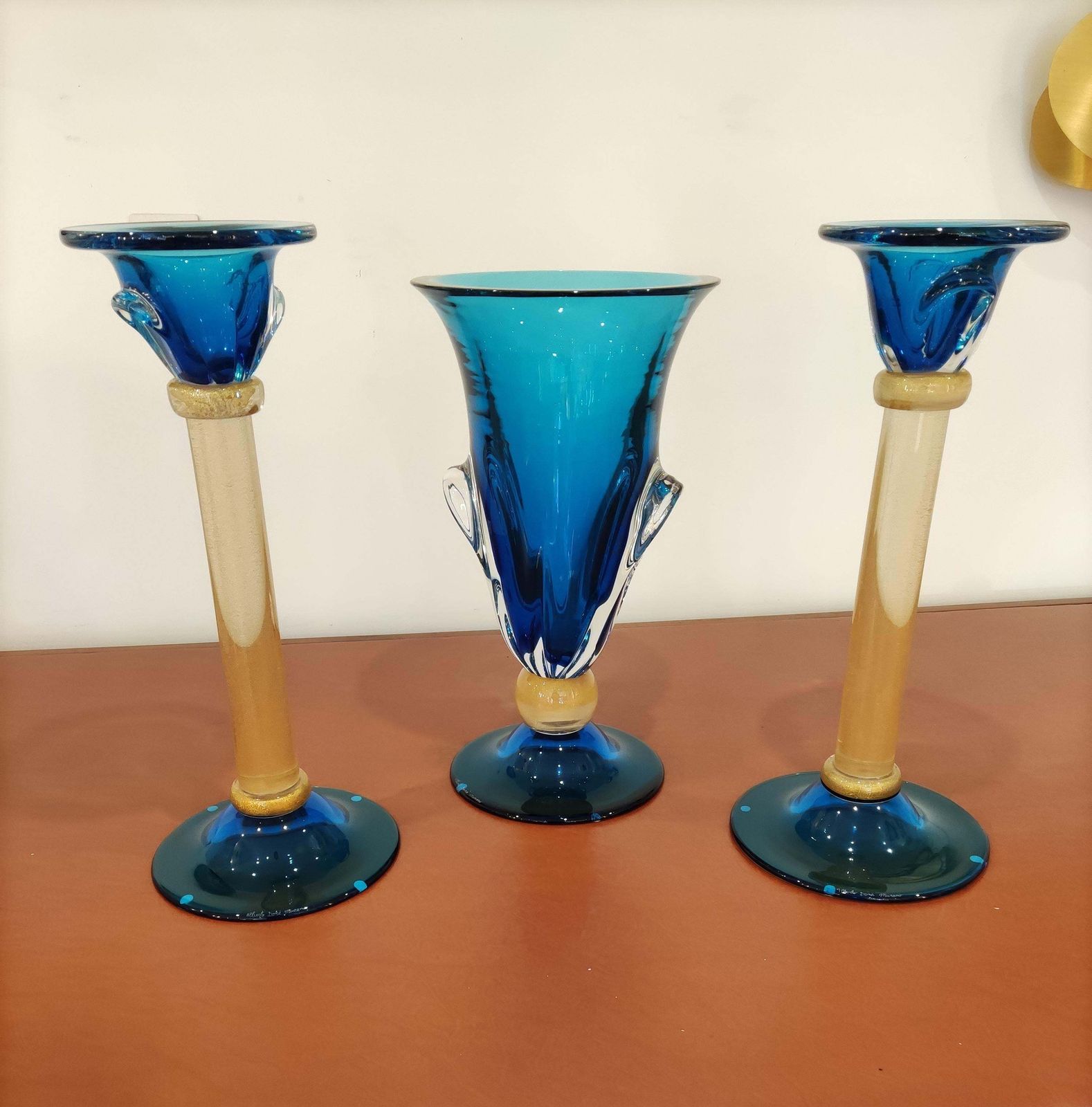 Alberto Donà Set Of 3 Pièces '2 Candlesticks And 1 Vase' photo Home Decor