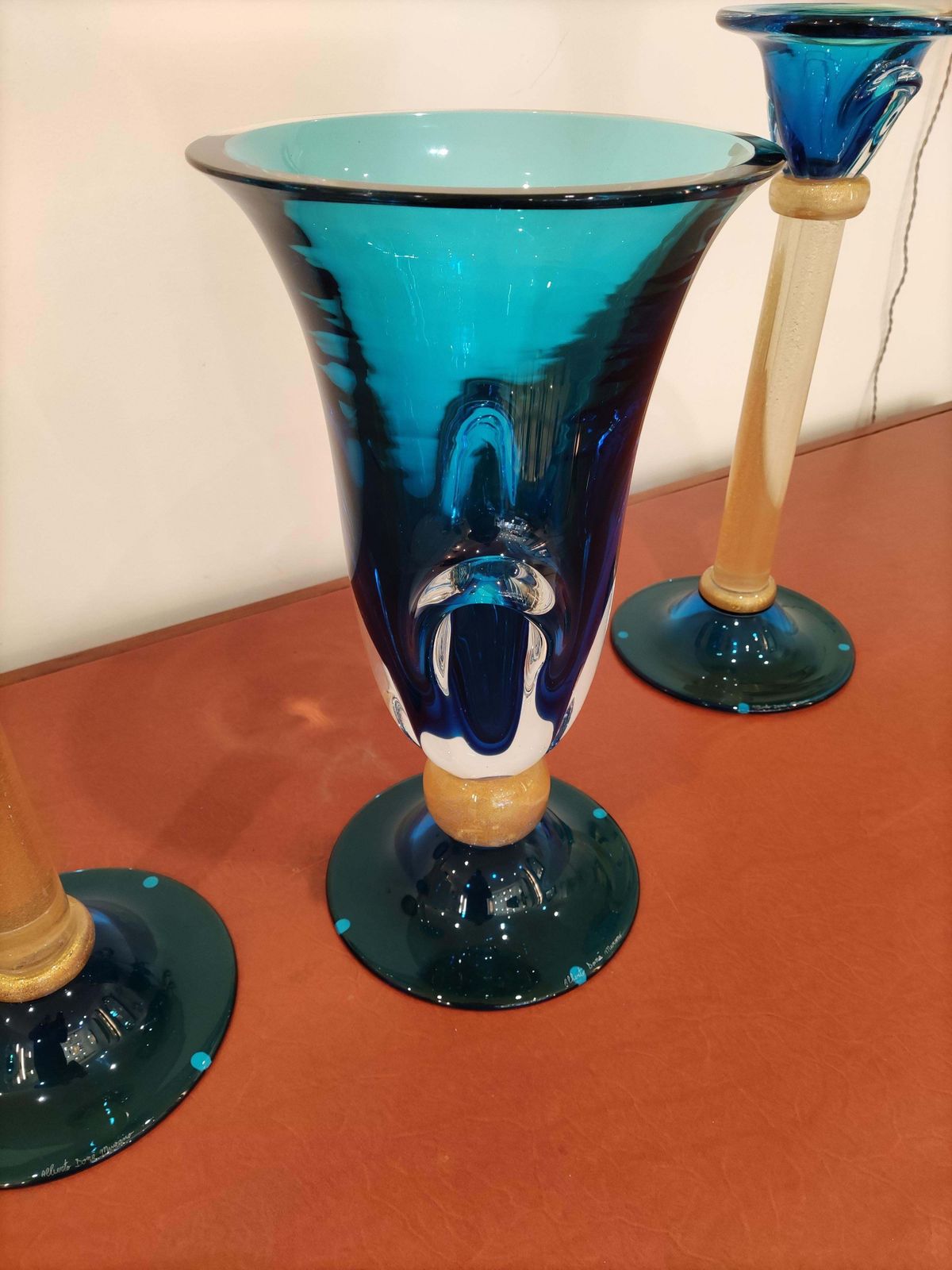 Alberto Donà Set Of 3 Pièces '2 Candlesticks And 1 Vase' photo 3053.0
