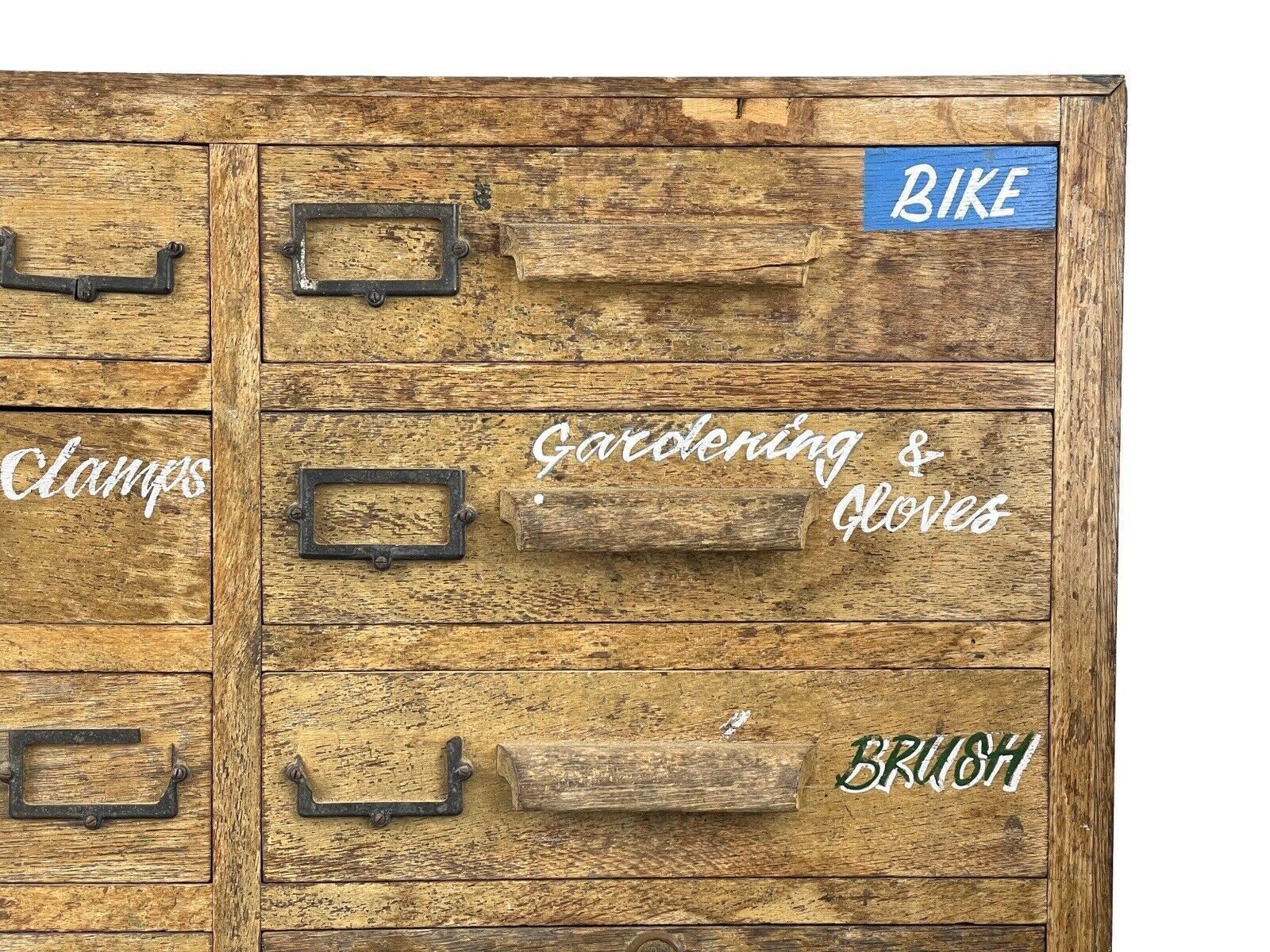 Mid 20th Century Industrial Oak Chest Of Drawers photo Furniture