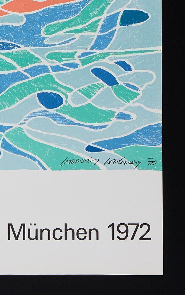 David Hockney Olympic Games Poster (Printed Signature In Image) (1970) photo furniture