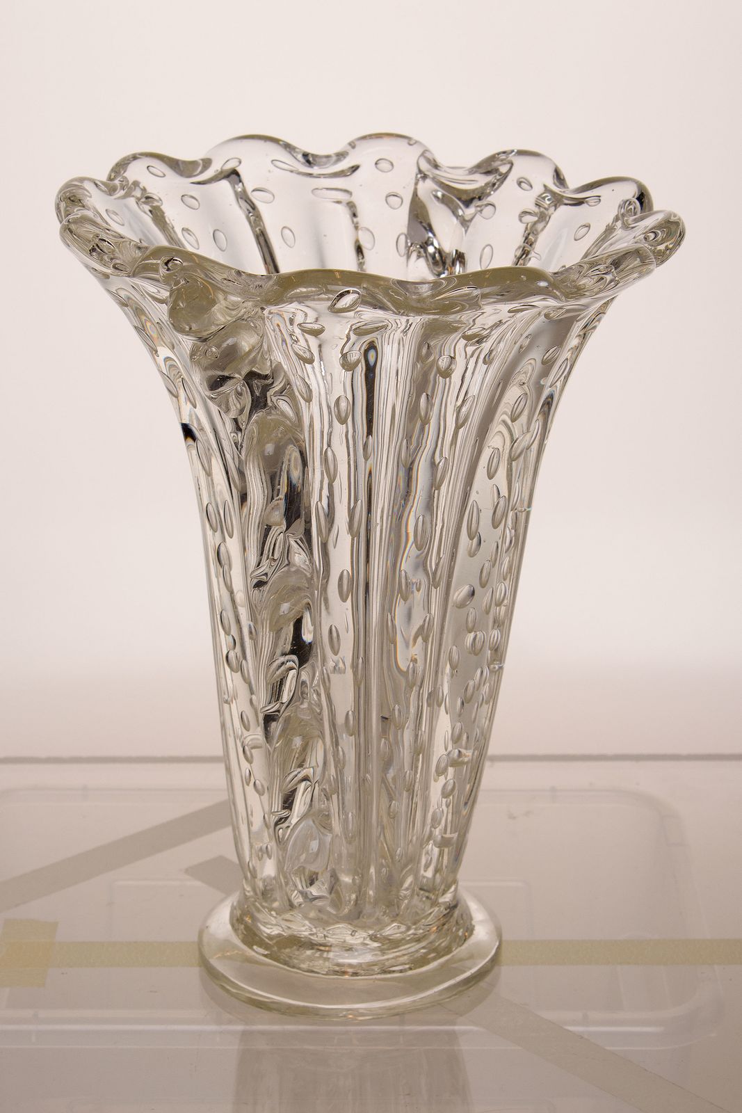 Barovier And Toso Vase In Murano Crystal Glass, 1930s Art Deco Period photo Home Decor