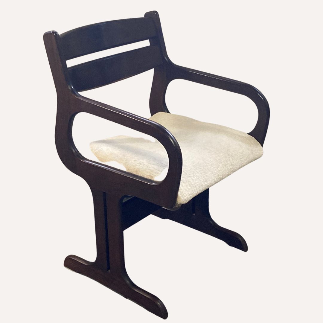 Set Of 4 Space Age Dutch Or Danish, 1960s Organic Dining Chairs In Wenge Wood