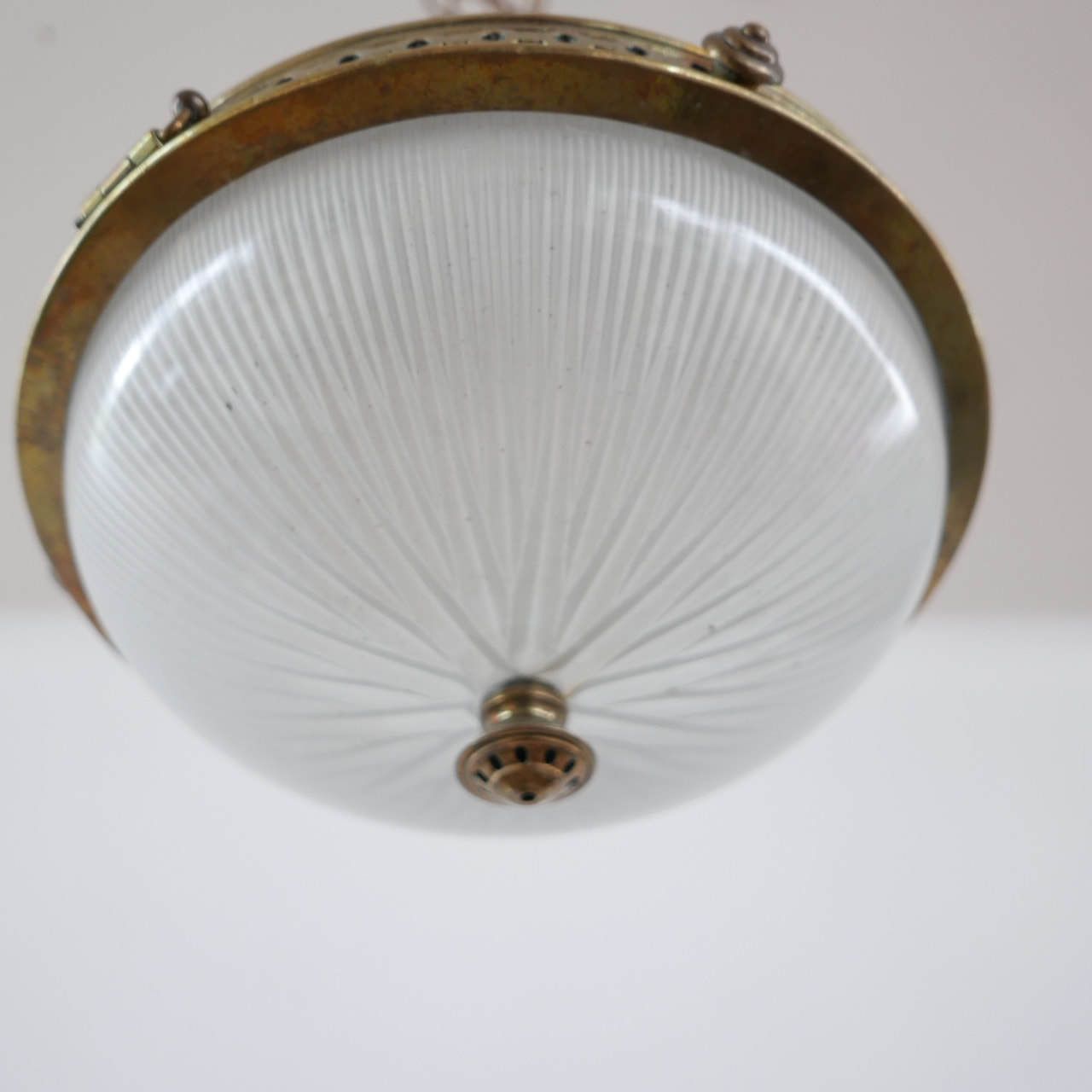 Antique French Holophane Pendant Light photo 695.0