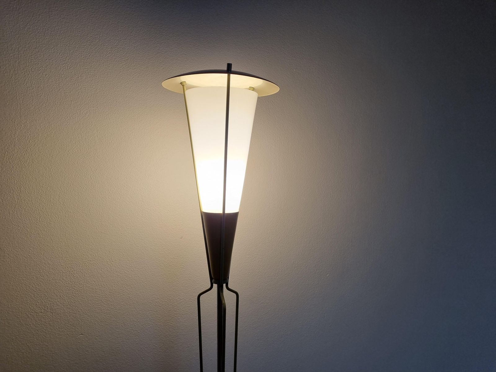 Rare Mid Century Floor Lamp In Style Of Stilnovo, 1960s photo for sale