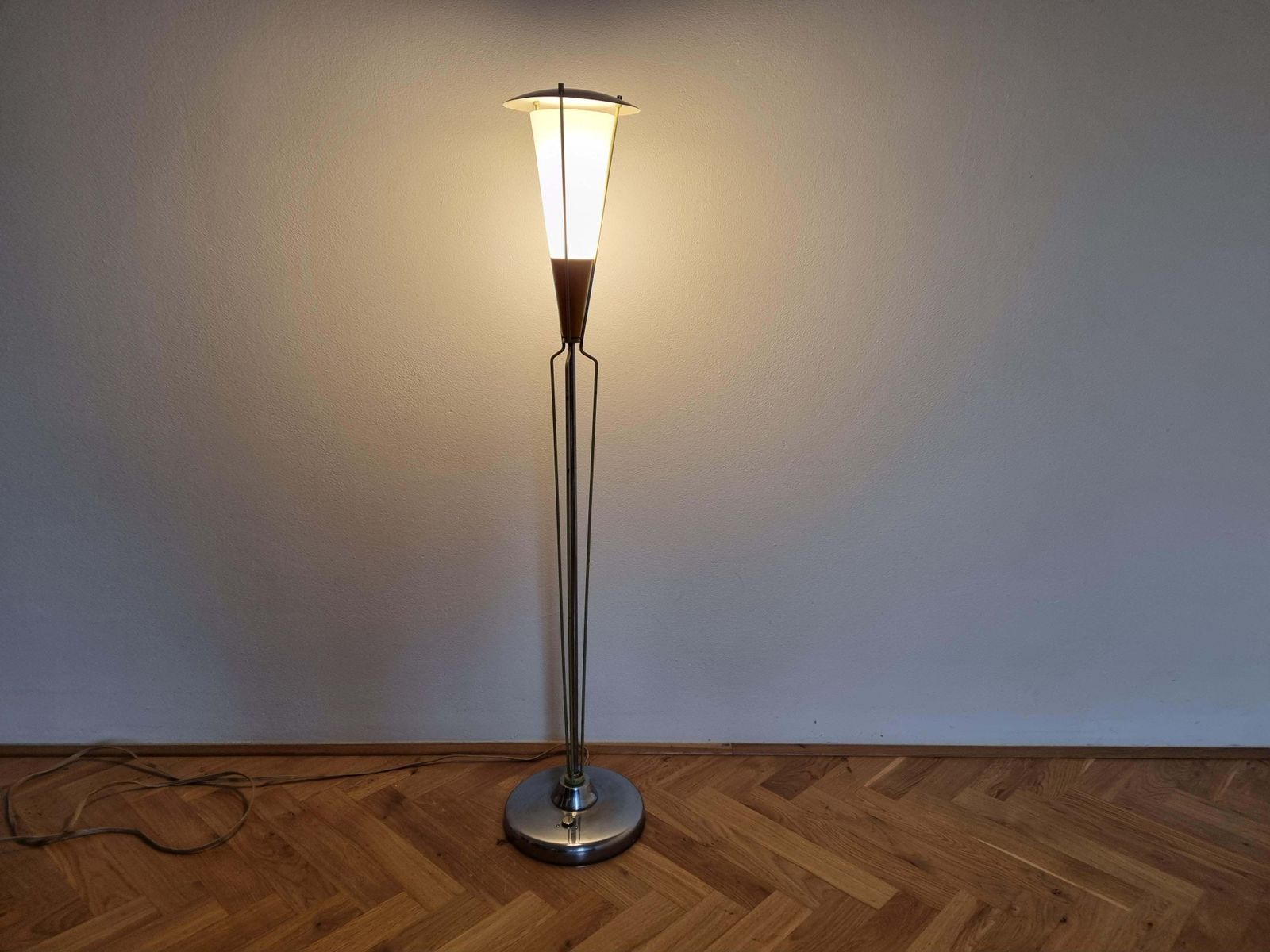 Rare Mid Century Floor Lamp In Style Of Stilnovo, 1960s photo buy