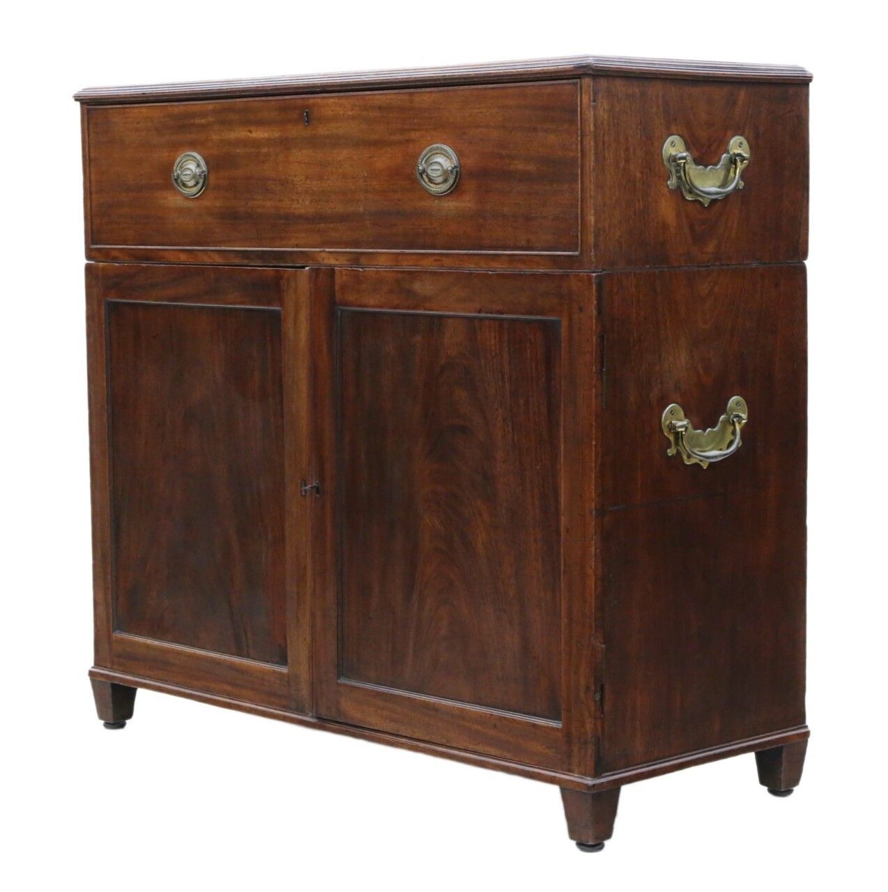 19th Century Mahogany Campaign Chest Of Drawers photo Furniture