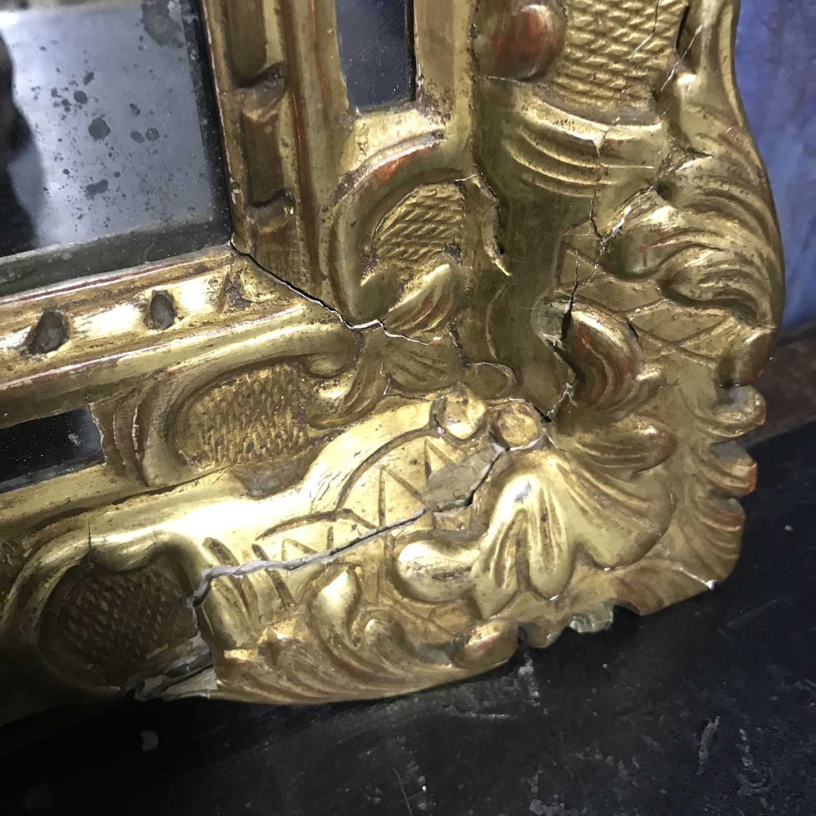 19th Century Giltwood Mirror, 1800s photo Home Decor