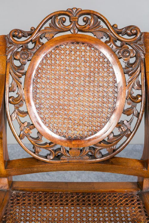 Unusual Pair Of Anglo Indian Elbow Chairs photo for sale
