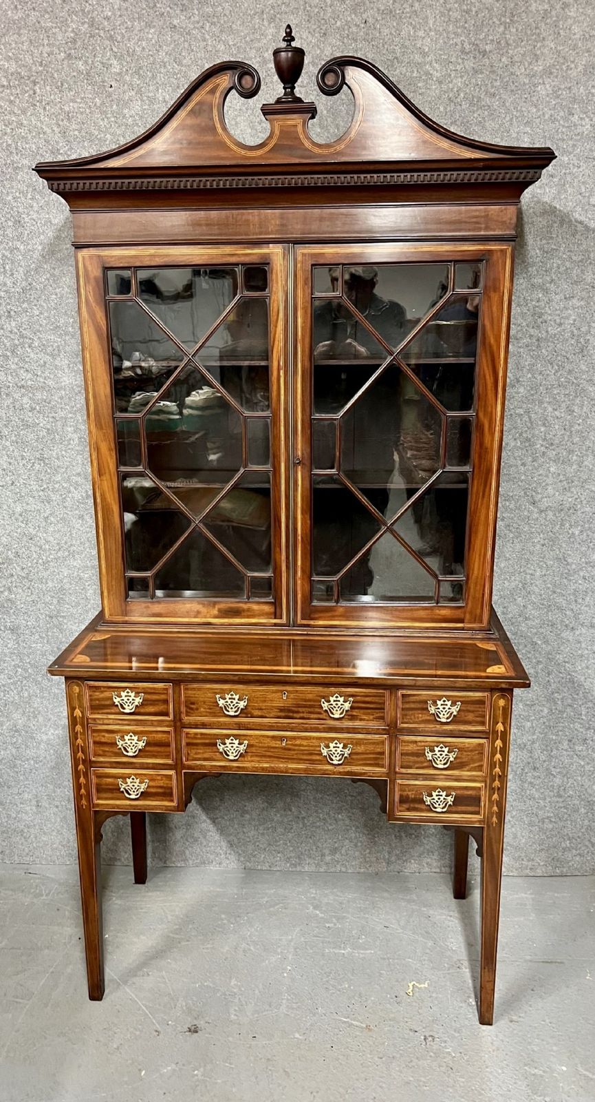Antique Sheraton Revival Inlaid Cabinet photo furniture