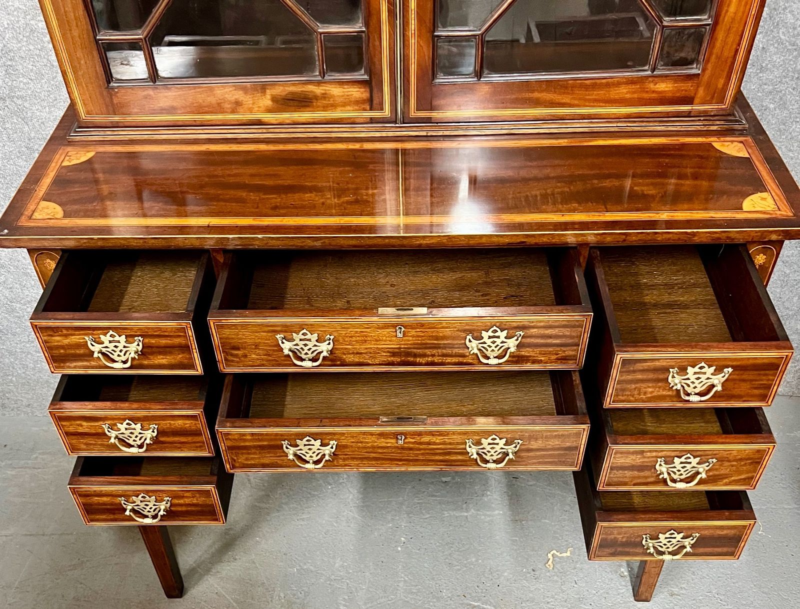 Antique Sheraton Revival Inlaid Cabinet photo Furniture