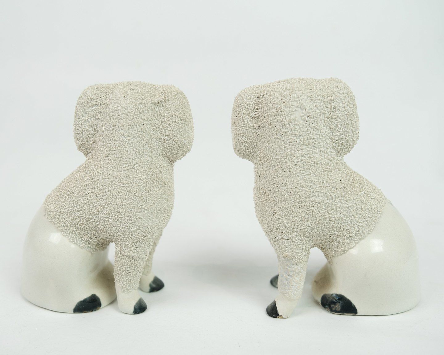 Shaffordshire Dogs, Better Known As Faience Dogs In Faience From Around The 1920s. photo vinterior