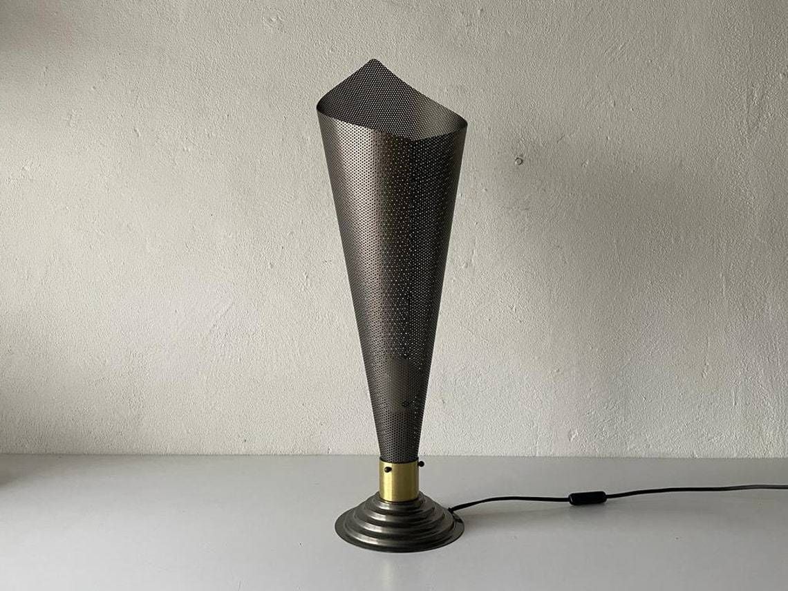 Grey Conic Design Wonderful Table Lamp, In Style Of Mathieu Matégot, 1970s, Germany photo for sale