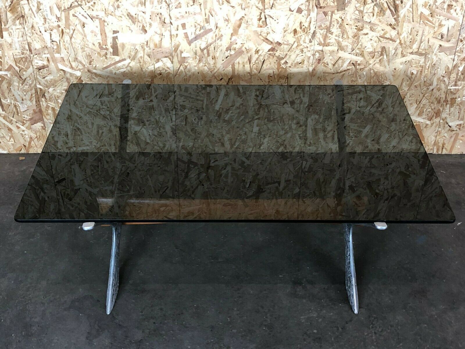 Coffee Table Coffee Table Glass Top Metal Teak 60s 70s photo 657.0