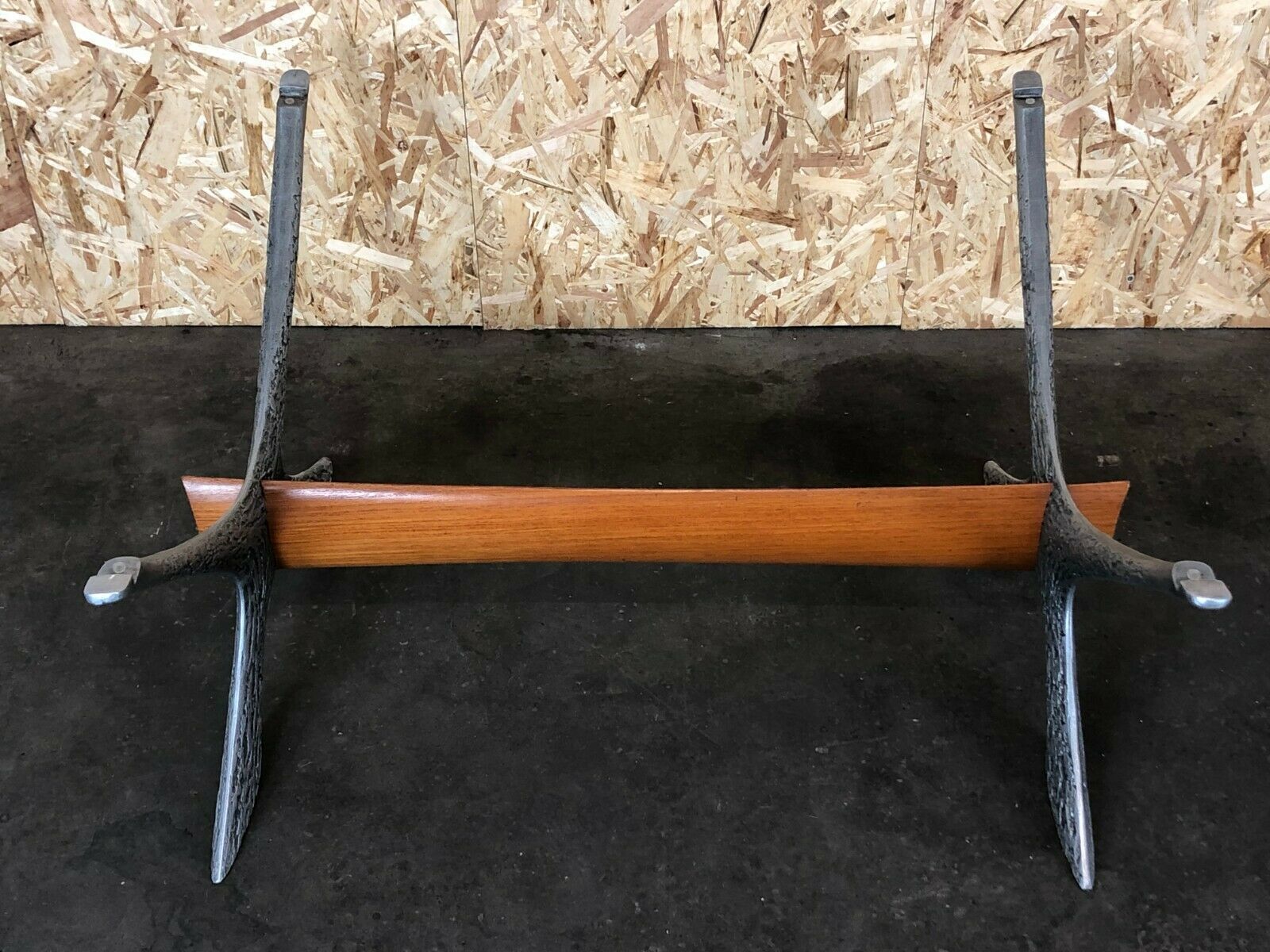 photo for sale Coffee Table Coffee Table Glass Top Metal Teak 60s 70s