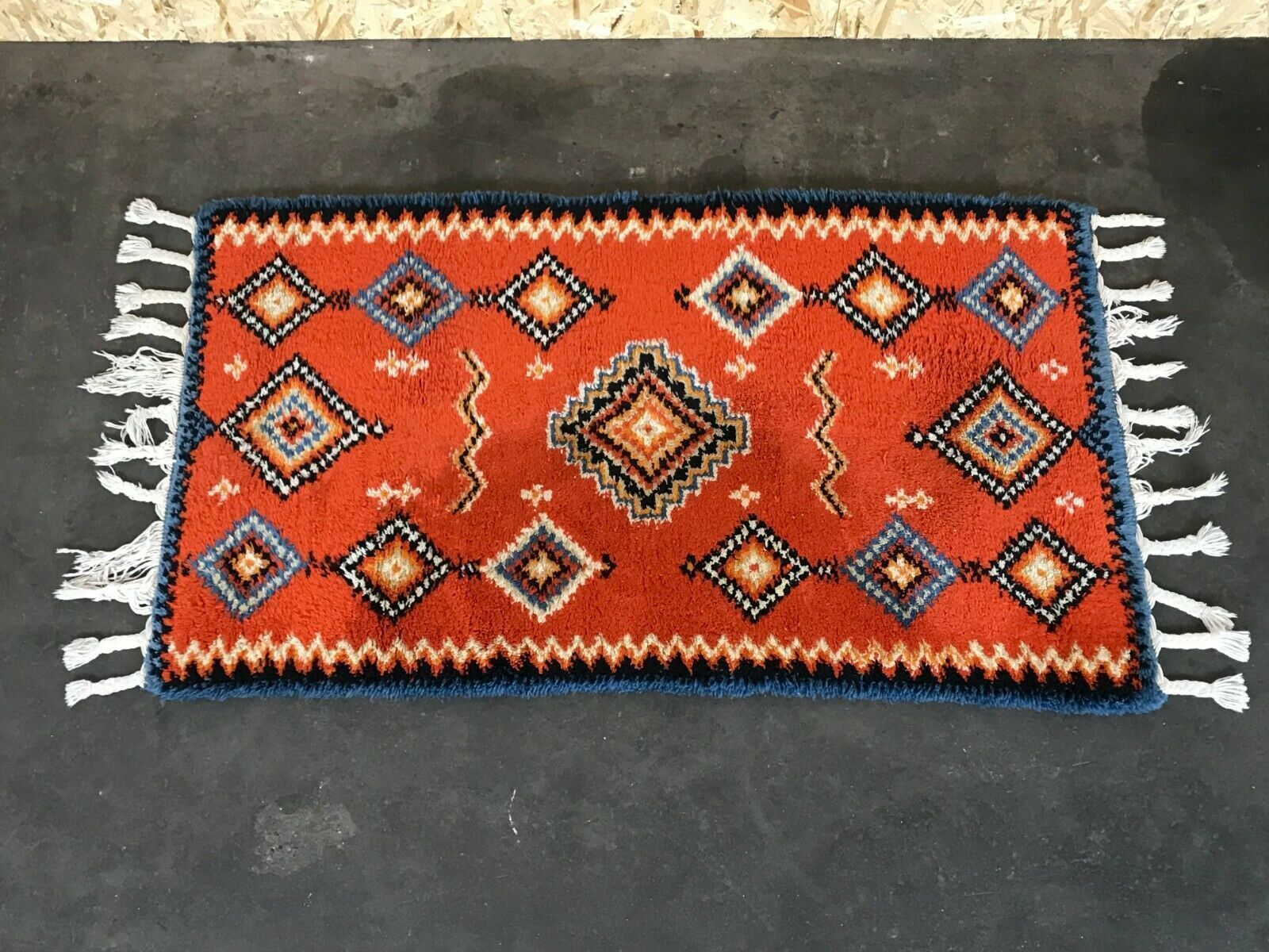 60s 70s Runner Rug Carpet Rug Space Age Flower Power Design 60s 70s