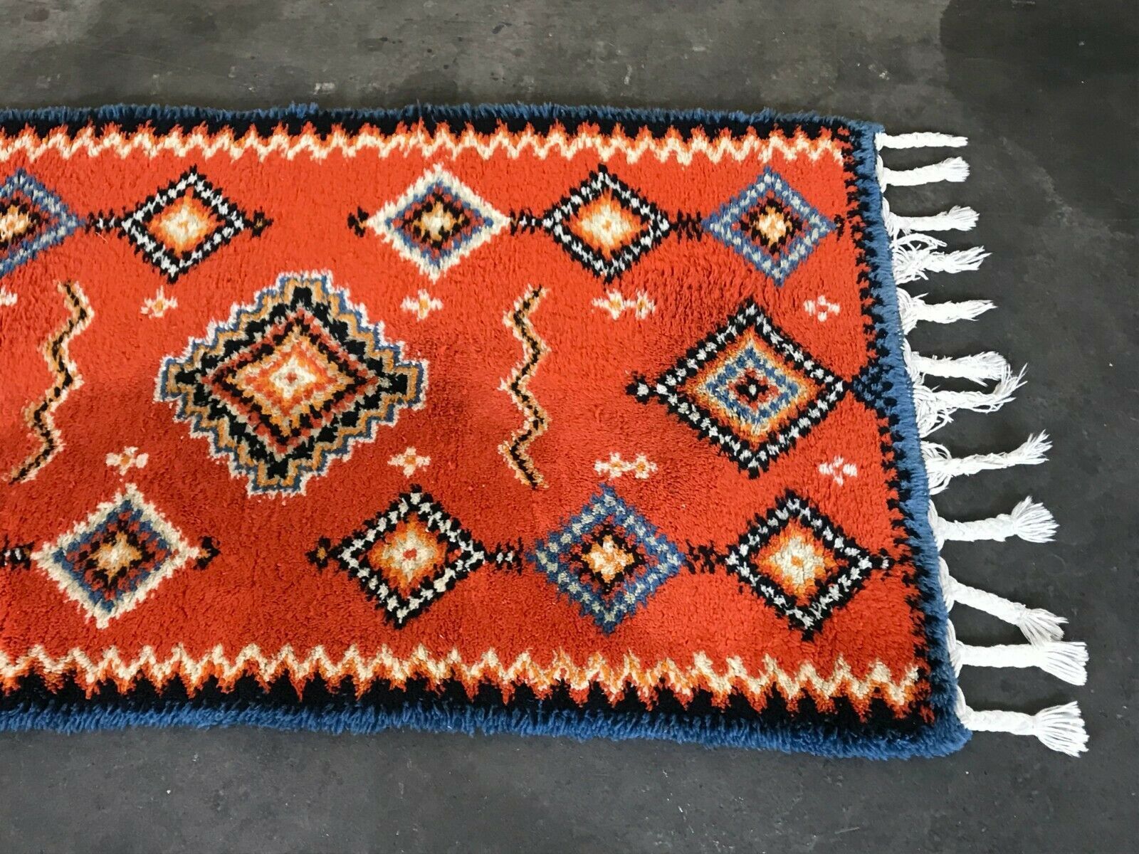 60s 70s Runner Rug Carpet Rug Space Age Flower Power Design 60s 70s photo Textiles