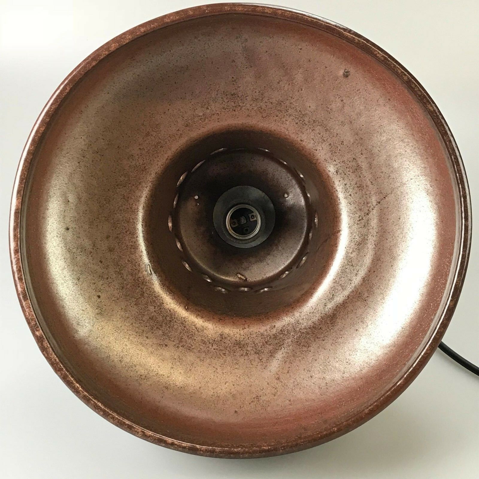 60s 70s Lamp Light Ceiling Lamp Ceramic Mid Century Space Age Brown photo buy