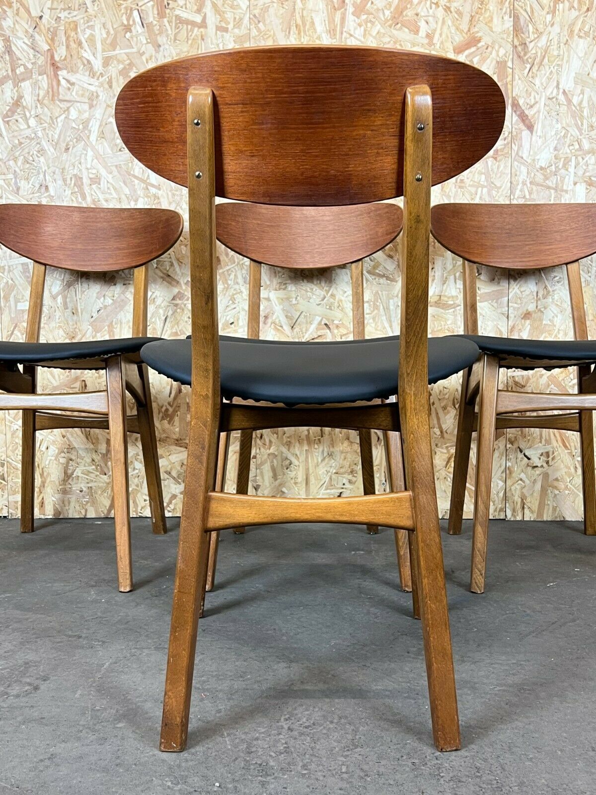 photo furniture 4x 60s 70s Teak Chairs Chair Dining Chair Danish Modern Design 60s 70s