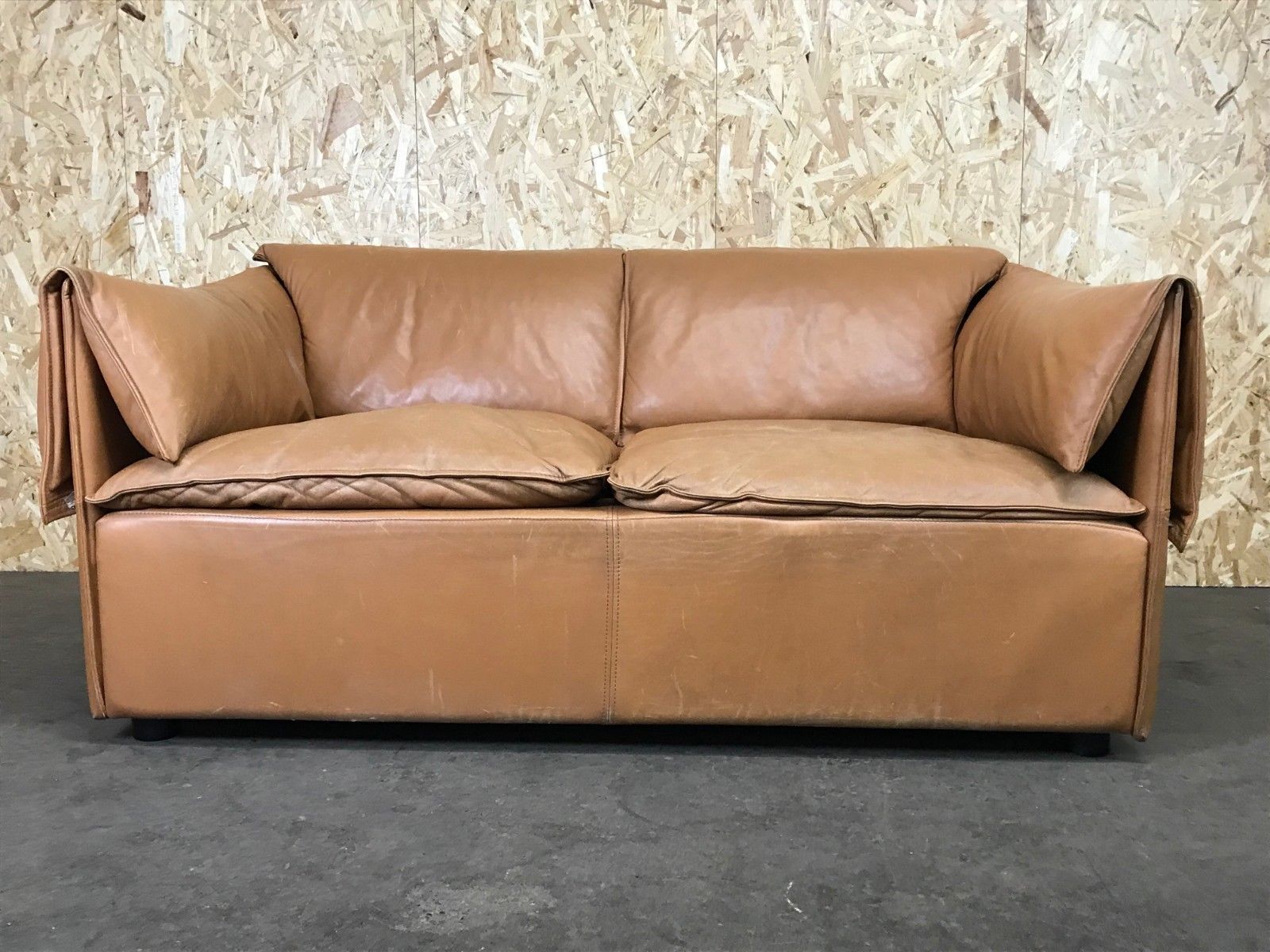 70s Sofa 2 Seater Leather Sofa Niels Bendtsen Lotus For N. Eilersen Danish Design