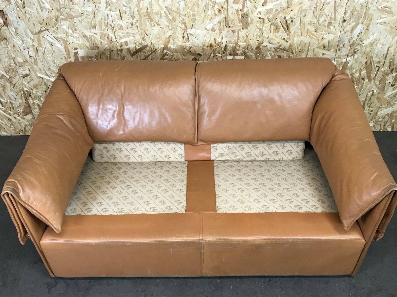 70s Sofa 2 Seater Leather Sofa Niels Bendtsen Lotus For N. Eilersen Danish Design photo buy