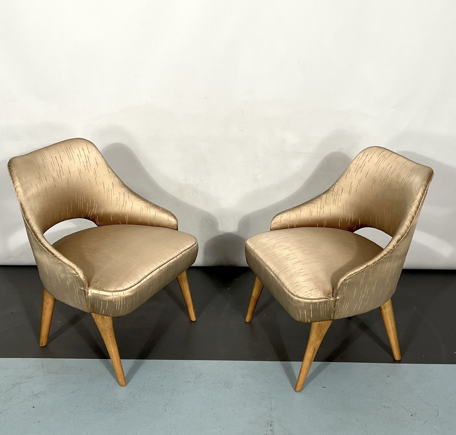 Italian Mid Century Bedroom Chairs From 50s. Set Of Two