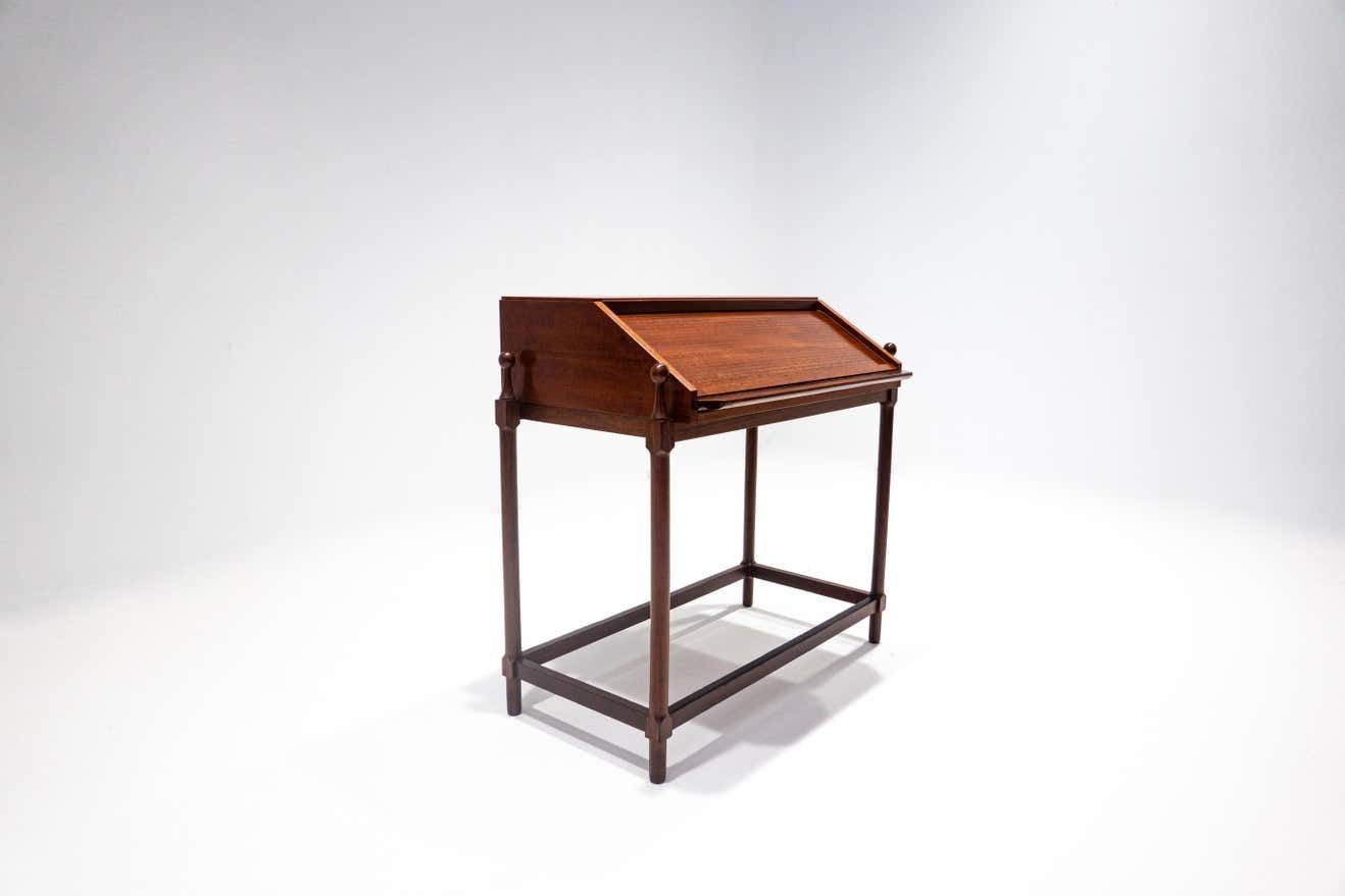 Mid Century Modern Wooden Writing Desk By Fratelli Proserpio, Italy, 1960s photo furniture