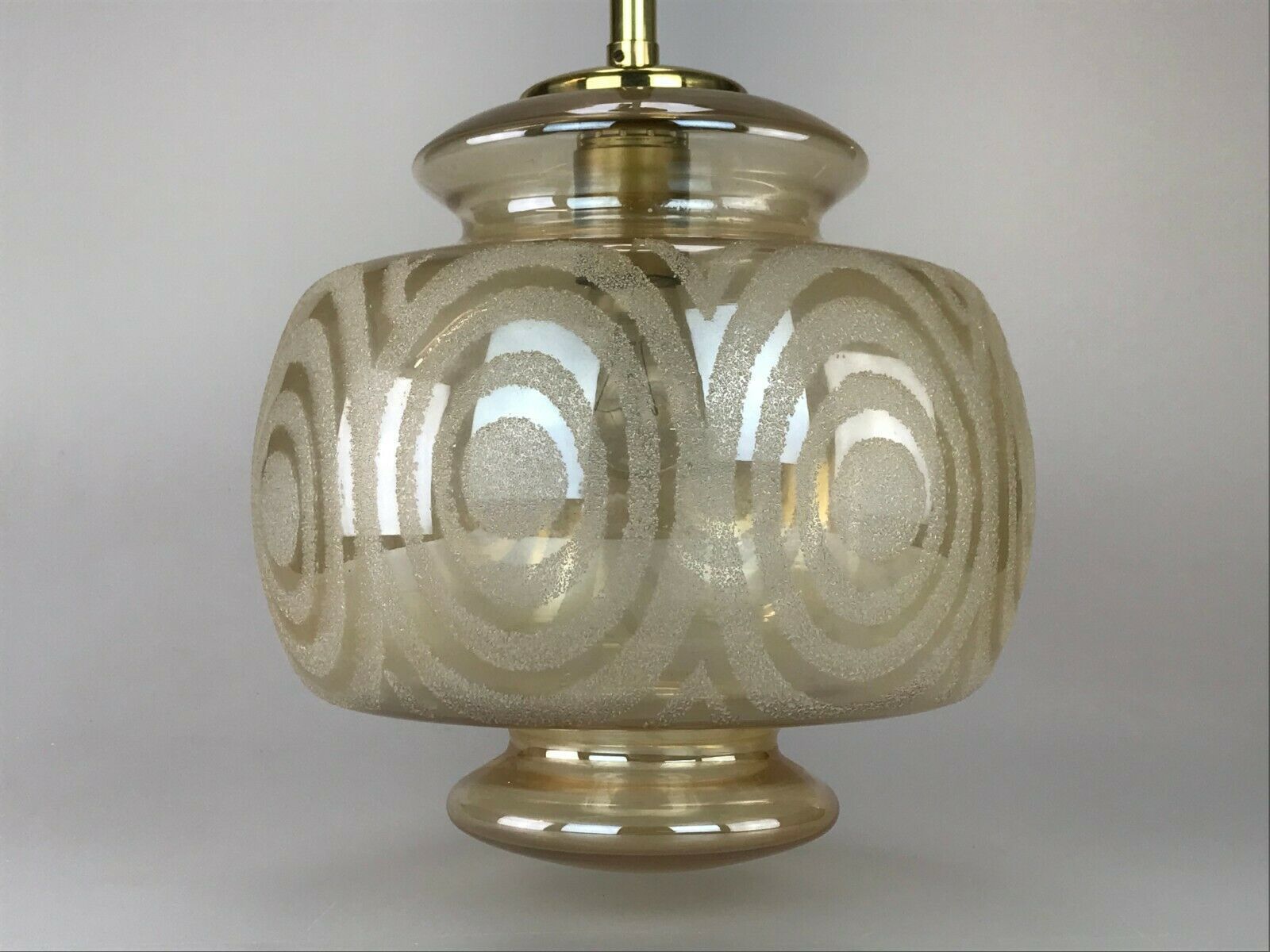 60s 70s Lamp Hanging Lamp Ball Lamp Bubble Brass Glass Space Age Design photo Lighting