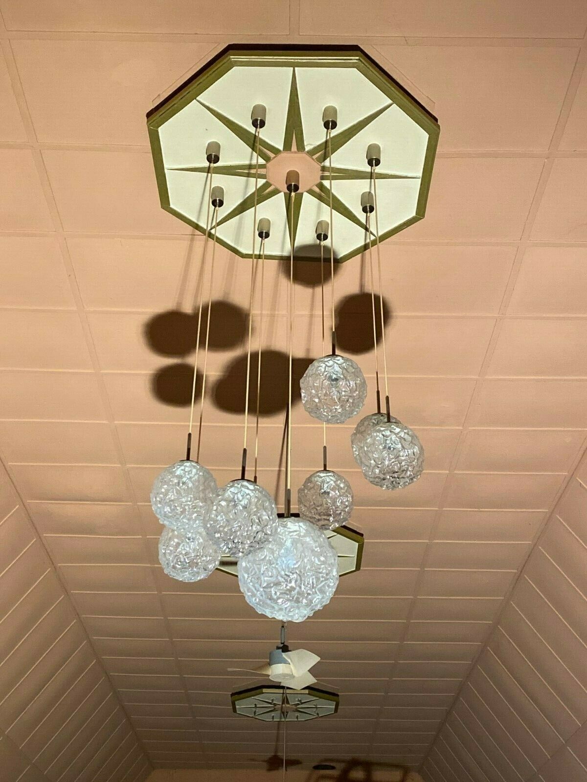 4145.0 Xxl 60s 70s Ceiling Light Hanging Lamp Cascade Lamp Hillebrand Design 60s photo