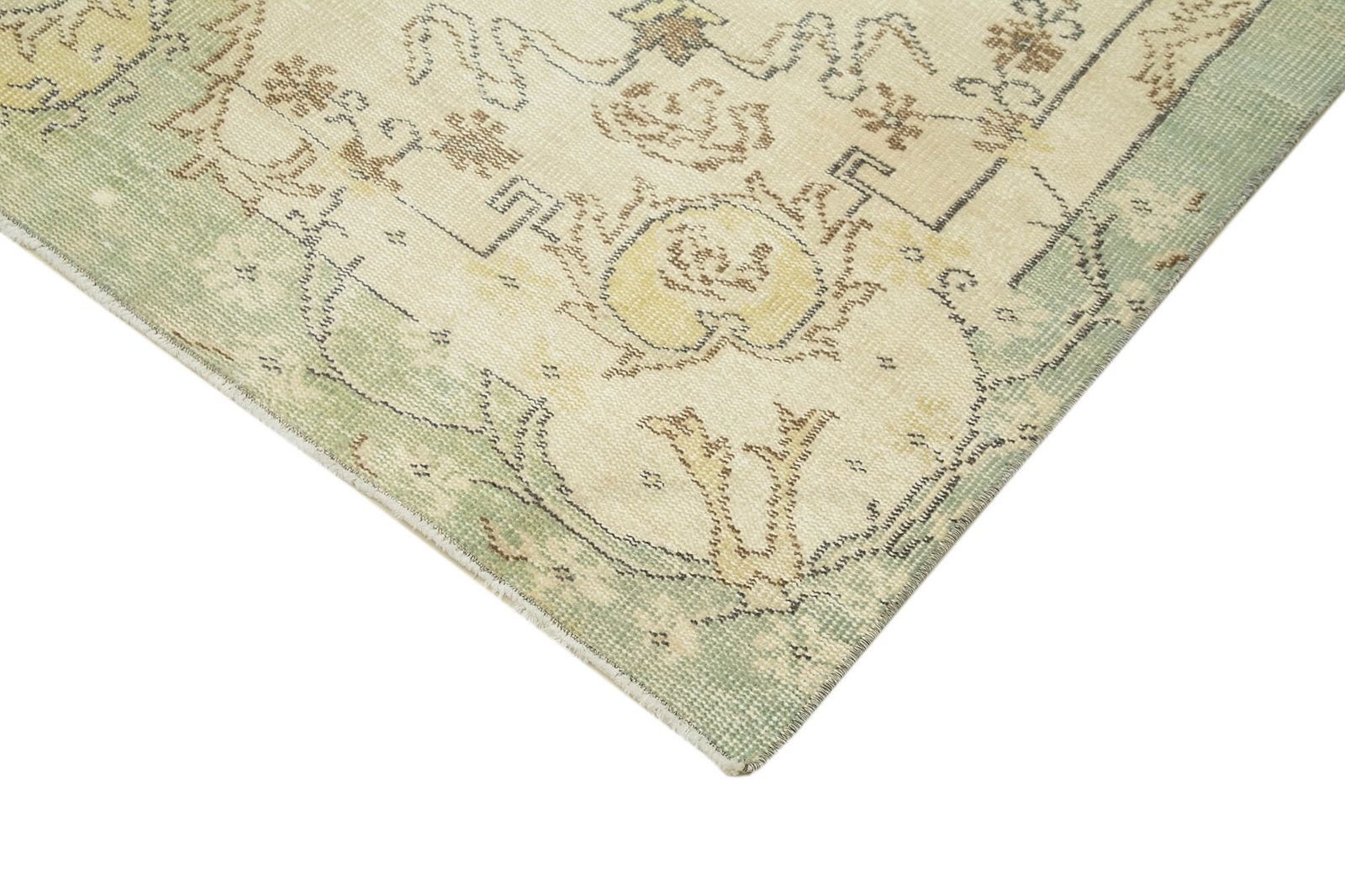 Turkish Handmade 1980s 186 Cm X 313 Cm Beige Wool Vintage Rug photo Textiles