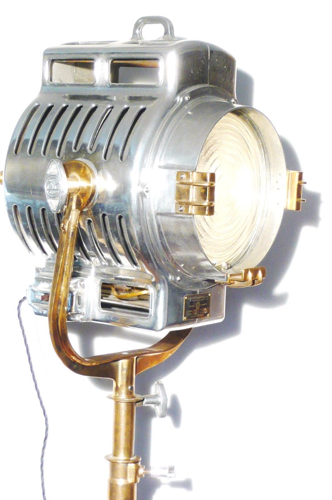 Vintage Mole Richardson Movie Spot Light Industrial  Art Deco Hollywood Studio Film Lamp Paramount Cir 1930's