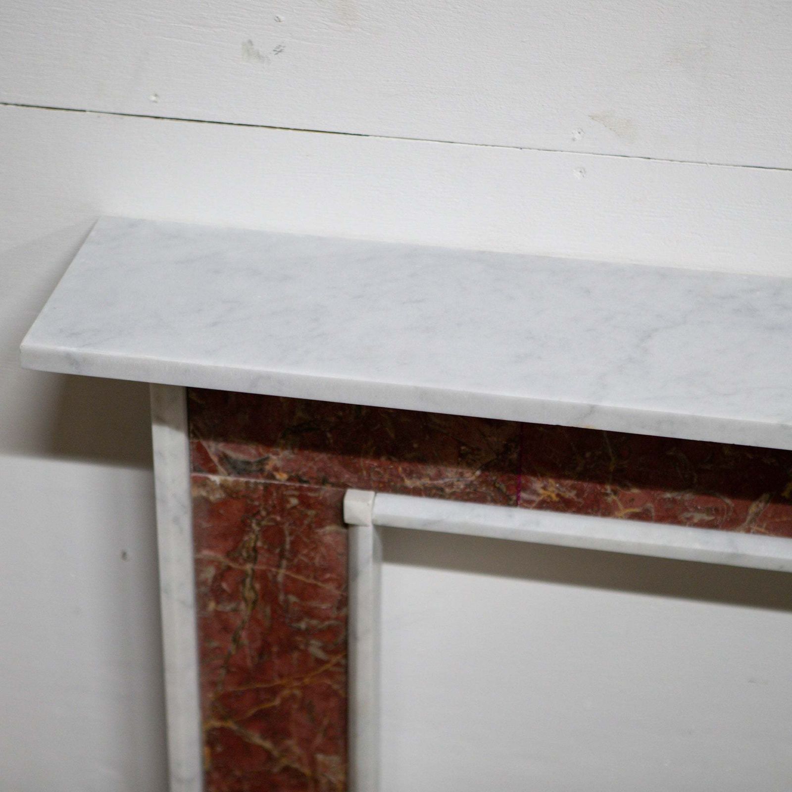 Regency Style Carrara And Rouge Marble Fireplace Surround photo furniture