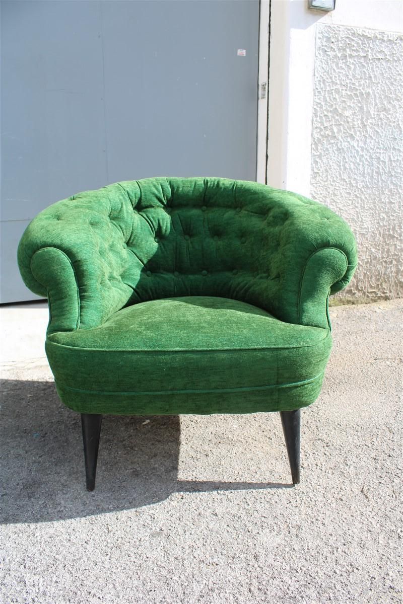 Pair Of Armchairs Guglielmo Ulrich Green Velvet Italian Design photo buy