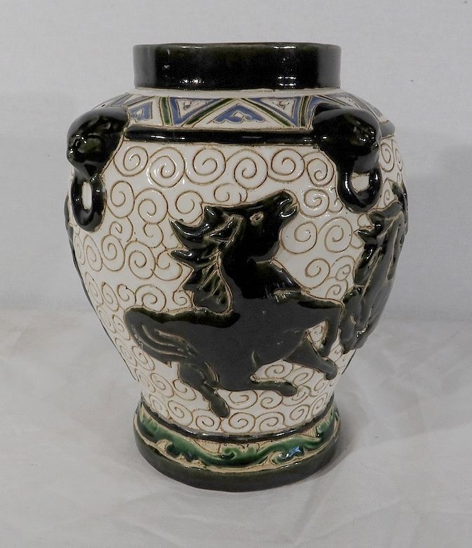 photo buy Glazed Ceramic Vase, China, 2nd Part Of The 19th Century
