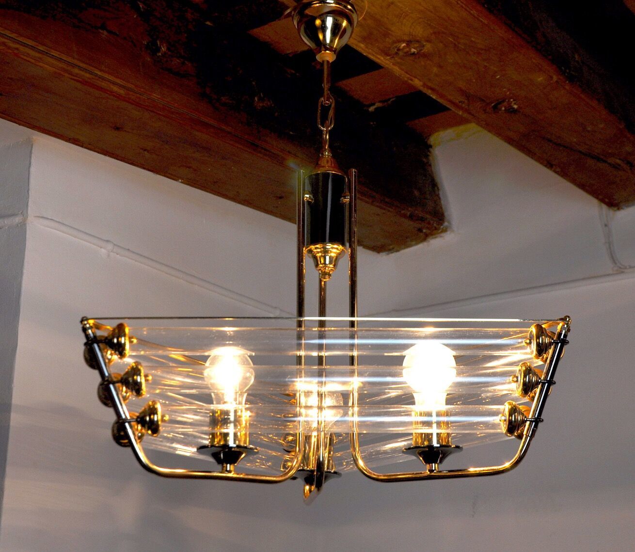 Tubular Venini Chandelier Murano Glass 1970 Italy photo Lighting