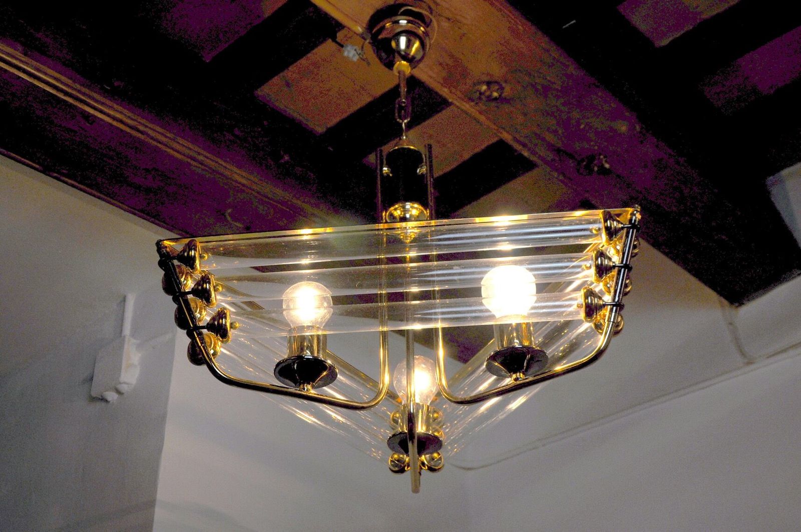 Tubular Venini Chandelier Murano Glass 1970 Italy photo vinterior