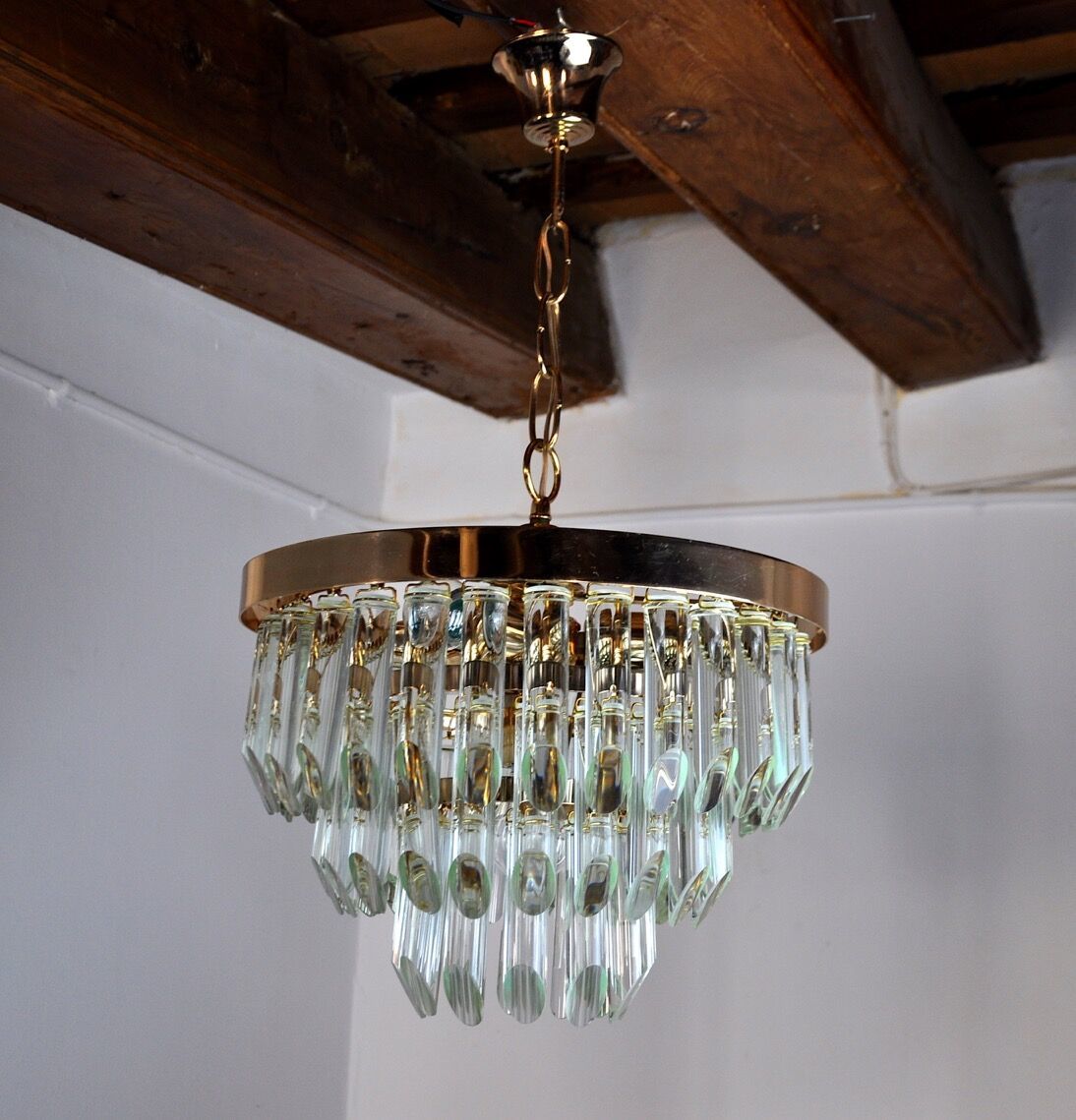 Venini Glass Chandelier 3 Levels Italy 1970 photo buy