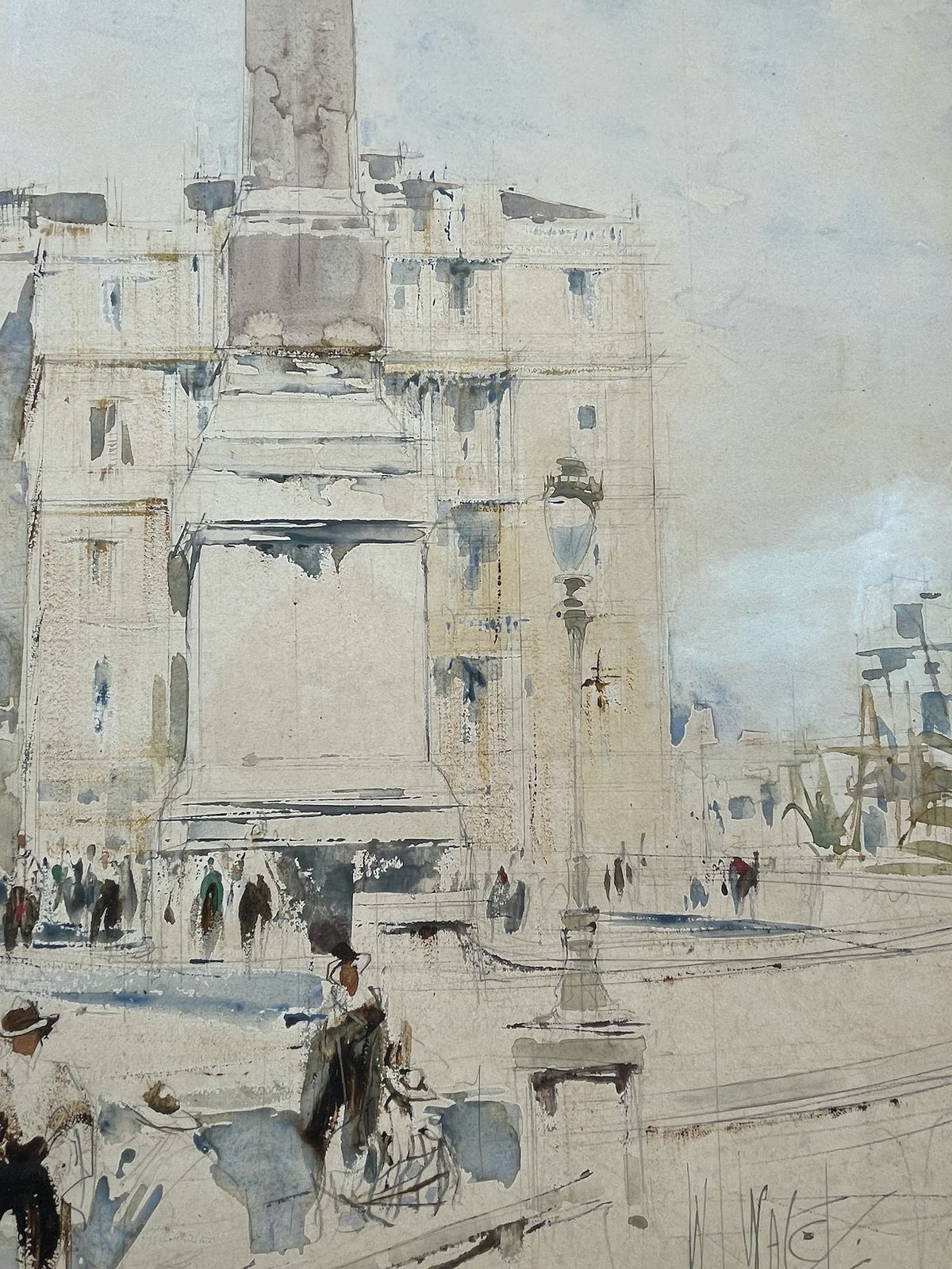1920s Watercolour Of The Spanish Steps, Rome By William Walcot photo Art